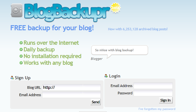 موقع blogbackupr المجاني لعمل نسخة احتياطية لموقعك ومدونتك 