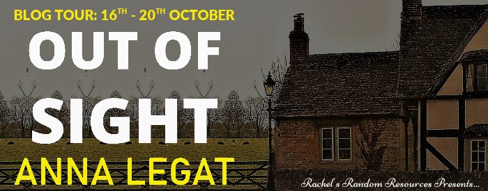 Blog tour banner promoting Out of Sight, a police procedural, by Anna Legat