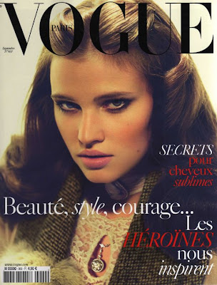 lara stone vogue september 2009 cover paris