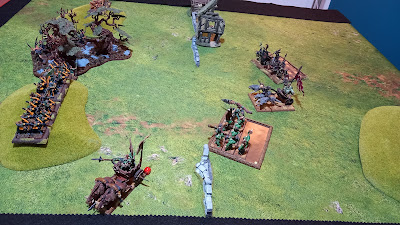 Warhammer The Old World battle report: Orcs & Goblins vs Wood Elves, 1000pts