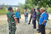 Babinsa Peltu Hudha Yudha Lakukan Giat Monitor, Dalam Rangka Kunjungan Tim WASEV TNI Manunggal Membangun Desa (TMMD) Di Wilayahnya
