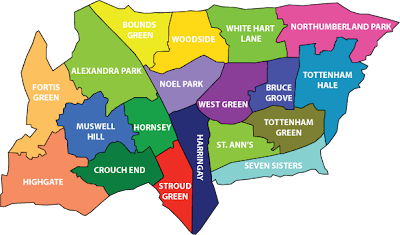 Haringey Map Region Political