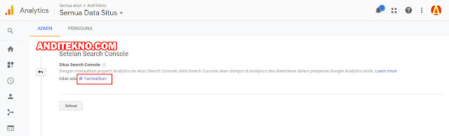 Cara Menghubungkan Search Console dengan Google Analytics