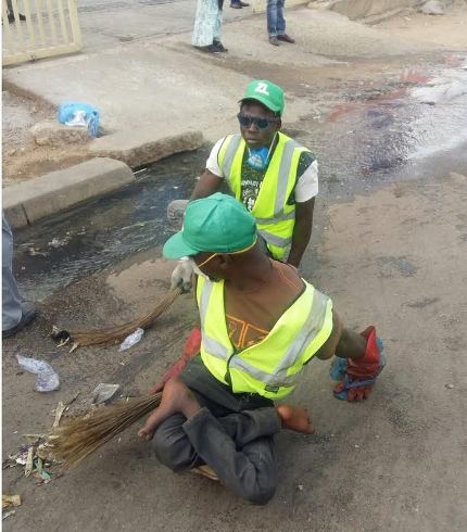 Photo: Cripples Serve As Street Sweepers In Kaduna State