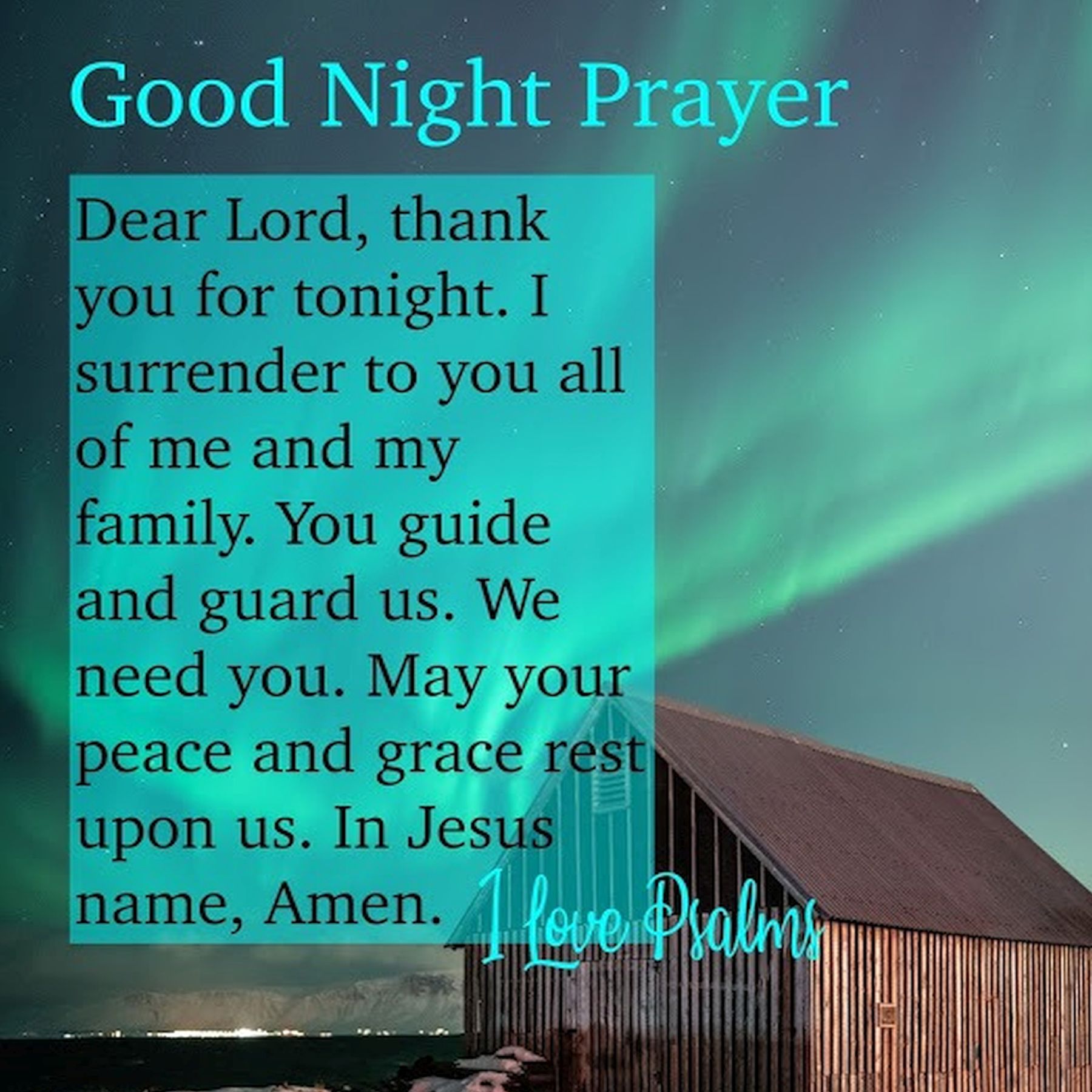 Good Night Prayer - Lord, You guide and guard us!