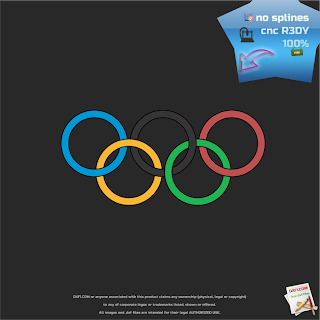 OLYMPIC RINGS logo for cnc free download 