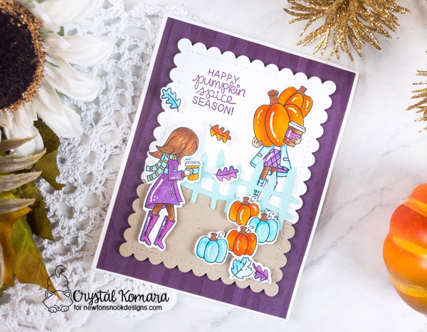 Happy pumpkin spice season by Crystal features Pumpkin Spice, Framework, and Land Borders by Newton's Nook Designs; #newtonsnook