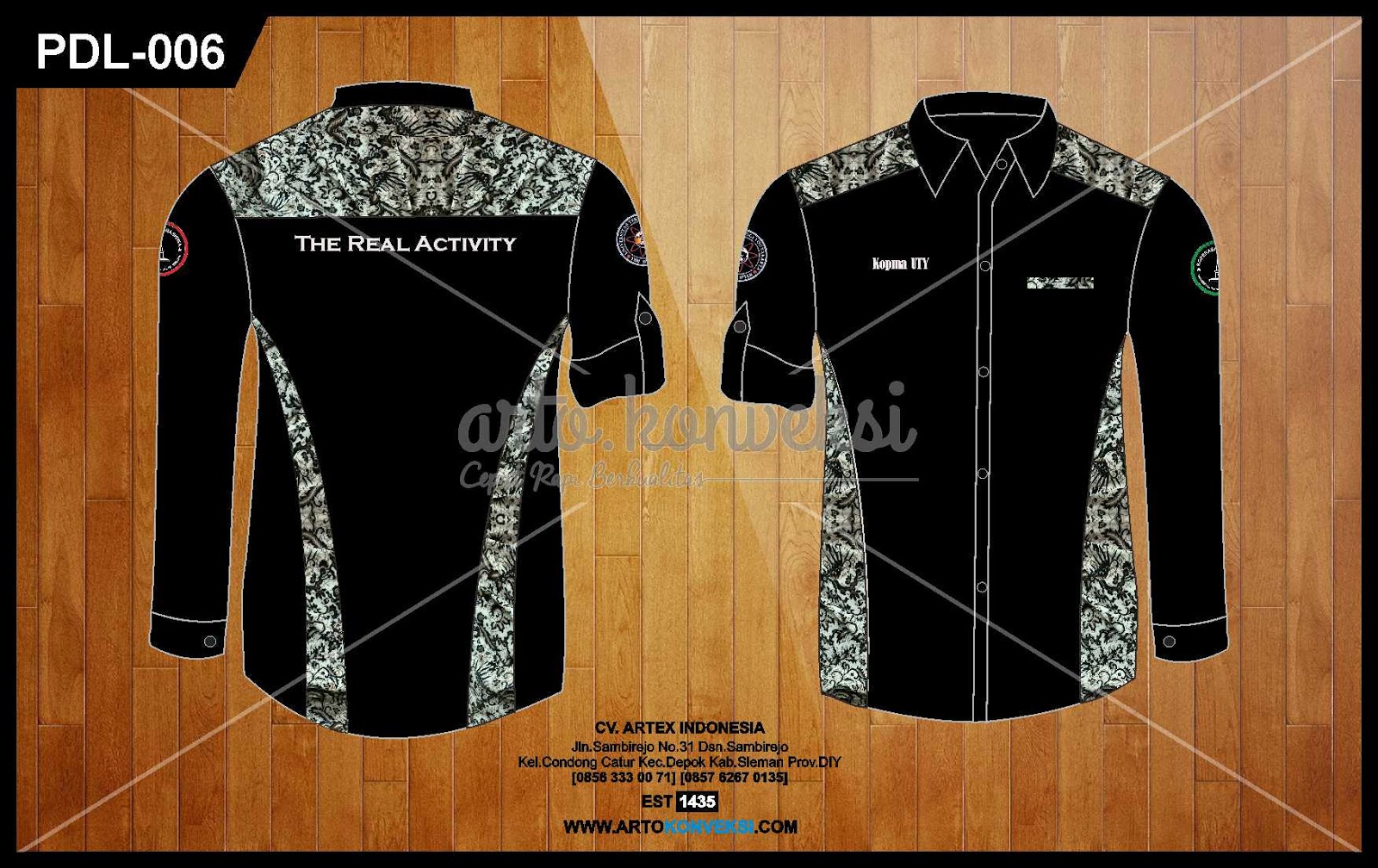 Template Desain  Baju Pdh