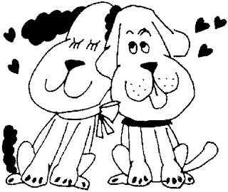 puppy love coloring pages