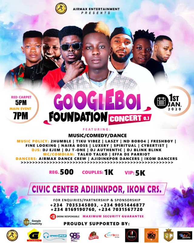 [HOT GIST] Googleboi set to breaks record with his Concert "Googleboi Foundation Concert 01"(See details)