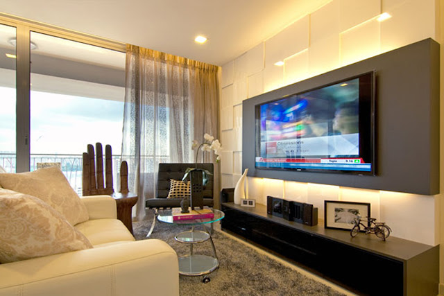 Elegant Living Room Design Apartment Singapore Interior