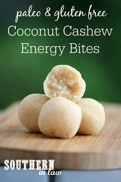 Healthy Vegan Coconut Cashew Cookie Dough Bites Recipe - raw, vegan, gluten free, sugar free, healthy, paleo, grain free, energy bites, clean eating recipe