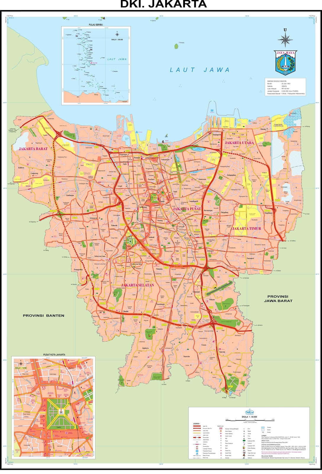 Peta Kota Jakarta Raya