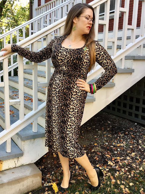 vixen by micheline pitt wild vintage leopard wiggle dress review