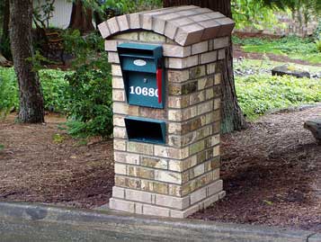 Awesome faux brick mailbox Brick Phone Picture Mailbox Styles