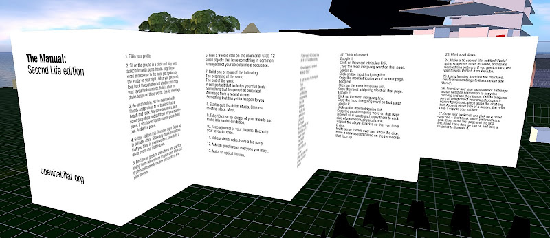 instructions for life. The Manual: Second Life