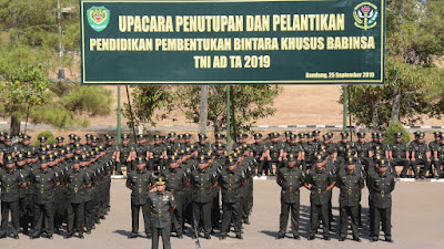 Danrindam III/Siliwangi Tutup Pendidikan Bintara Khusus Babinsa TNI AD Ta. 2019
