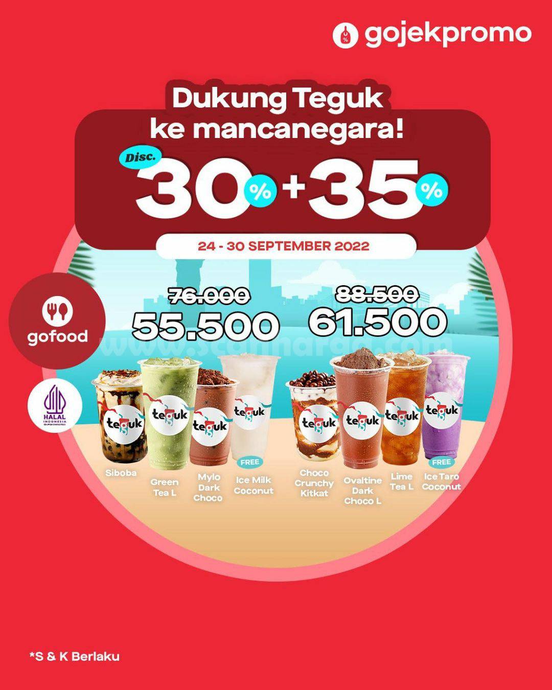 Promo TEGUK DISKON 30% + 35% dengan GOFOOD