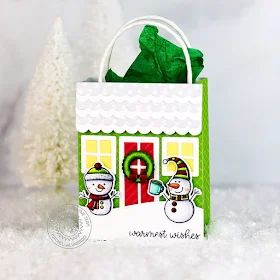 Sunny Studio Stamps: Sweet Treat Box Feeling Frosty Scenic Route Woodland Borders Holiday Themed Gift Bag by Rachel Alvarado