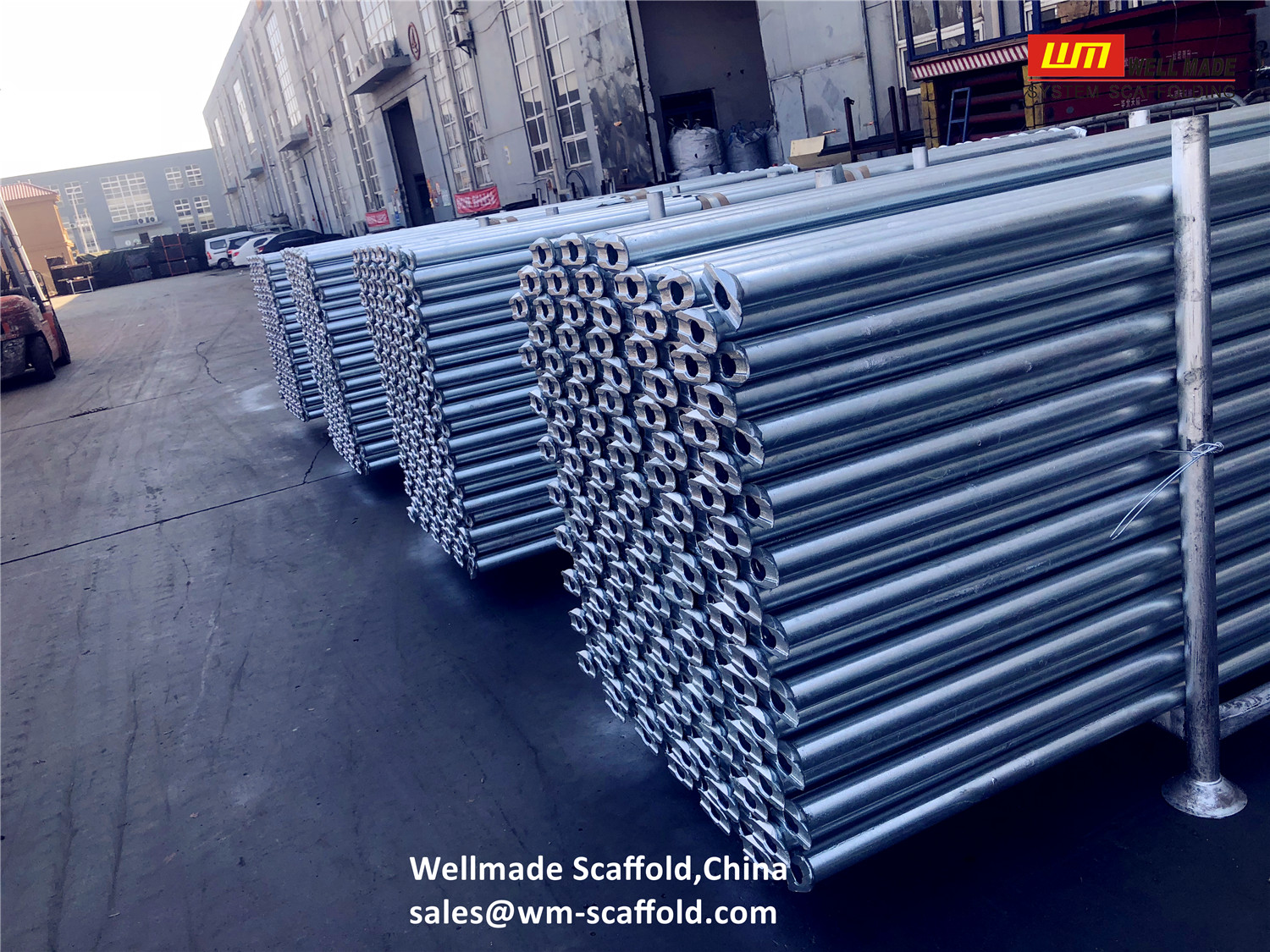 cuplock scaffolding ledgers galvanized to the USA - Horizontal parts of steel cup lock system- Wellmade China