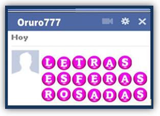 letras para facebook con esferas