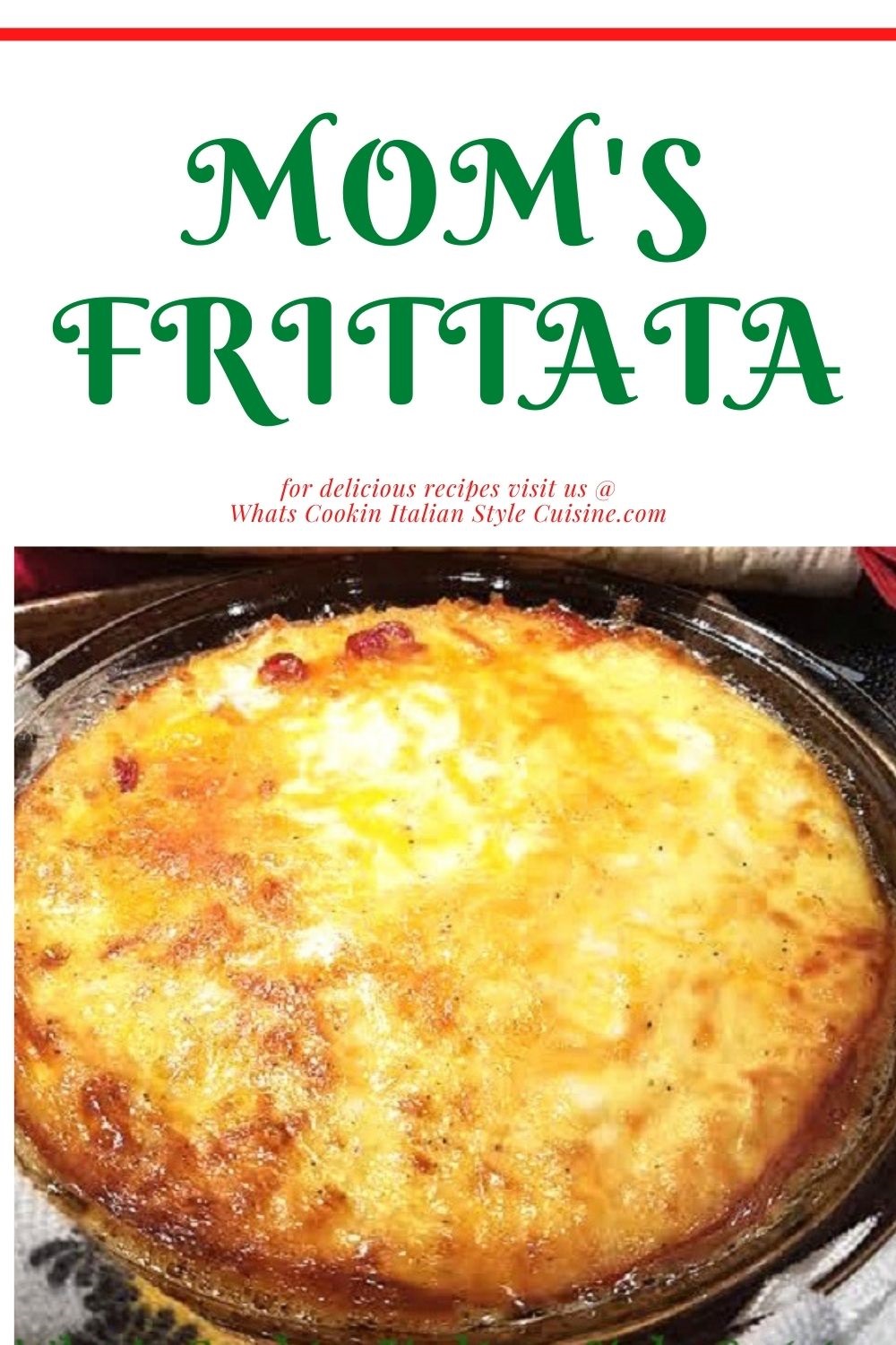 this is a pin for later for Italian frittata baked with potato and egg