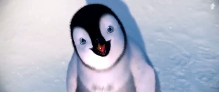 Screen Shot Of Happy Feet (2006) Dual Audio Movie 300MB small Size PC Movie