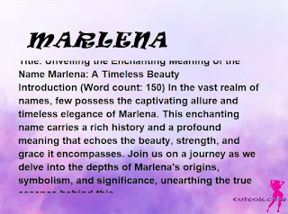 meaning of the name "MARLENA"