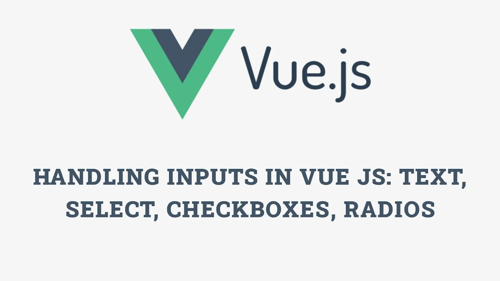 Handling Inputs in Vue.js: Text, Select, Checkboxes, Radios