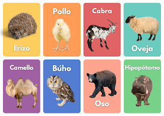 Memorama de animales con nombres