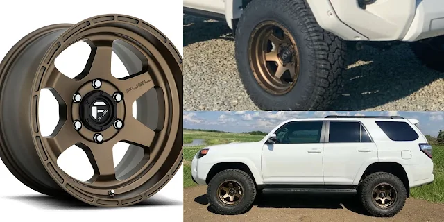 White 4runner matte bronze fuel Shok wheels