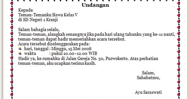 Berbagainfo: Menulis Surat Undangan