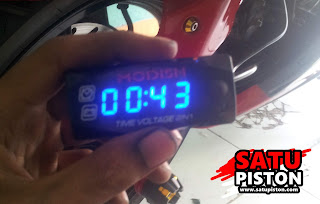 Cara Pasang Voltmeter Jam (2 In 1) 3 Kabel Pada Motor