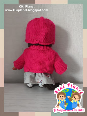 kiki Monchhichi bonnet tricot poupée doll