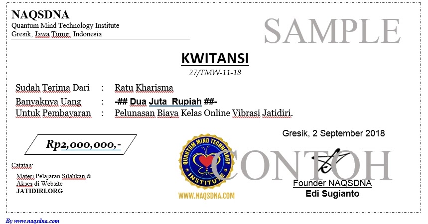 Aplikasi Pembuat Kwitansi Otomatis - NAQS DNA