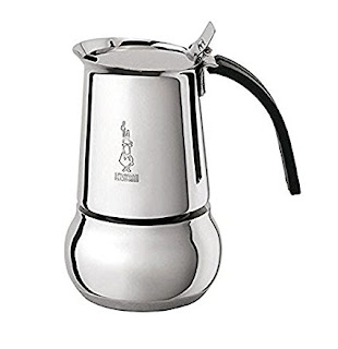 Bialetti Kitty Nera 4 Cup Espresso Coffee Maker in Stainless Steel