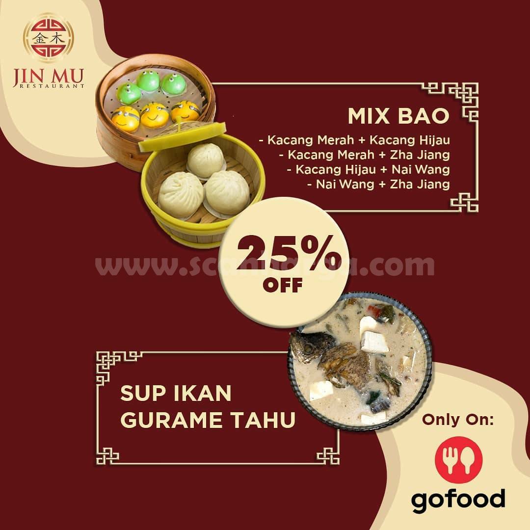 Promo Jin Mu Restaurant Diskon 25% Sup Gurame Tahu & Mix Bao Via Gofood