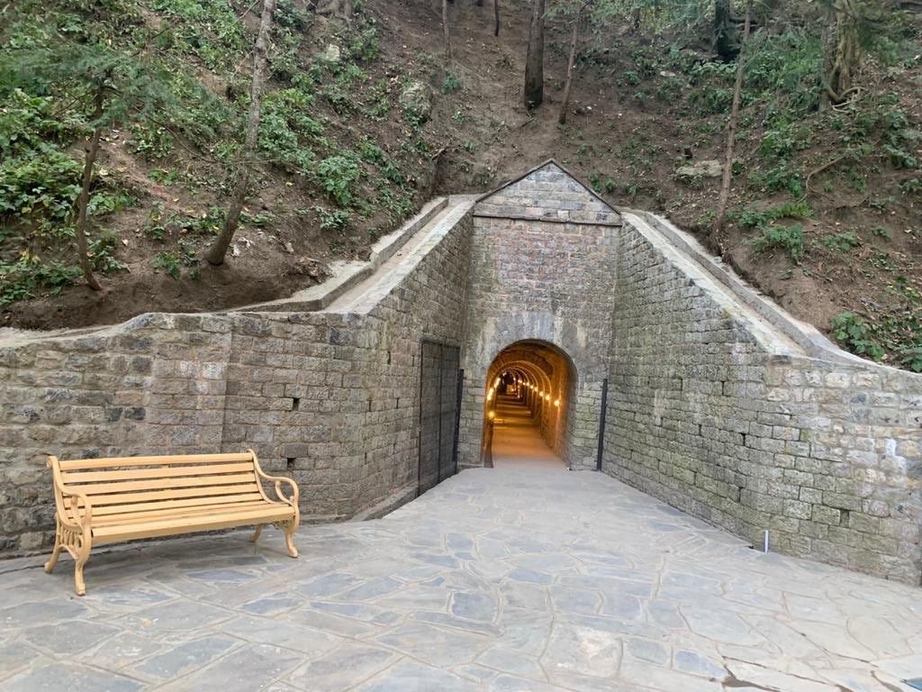 Moto Tunnel. Historical places in Galiyat. Tunnel in Khyber Pakhtunkhwa. Tunnel Ayubia National Park