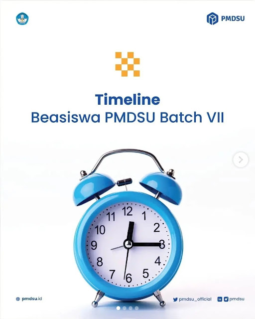 Timeline Beasiswa PMDSU Batch VII