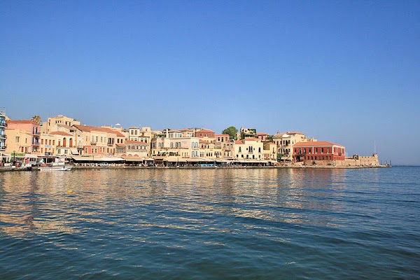 view of Venetian Harbor in Crete