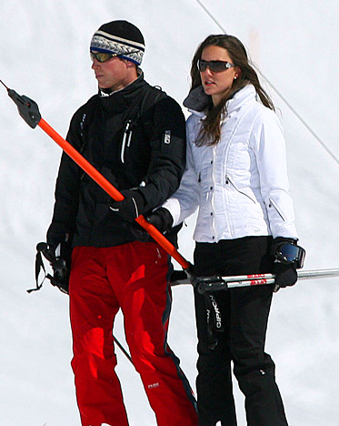 william kate kissing skiing. will and kate skiing.