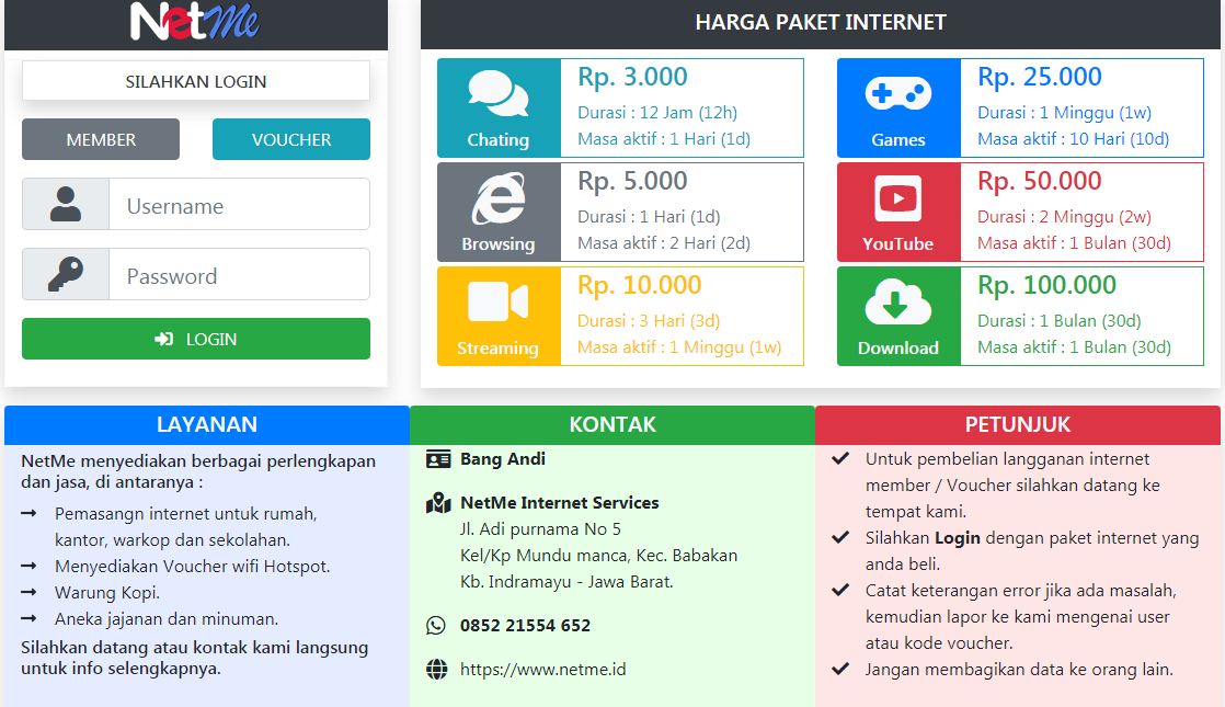 Download Template Hotspot  MikroTik Responsive Bootstrap 