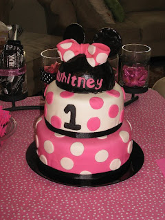 Minnie Mouse Birthday Cake on Whitney S First Birthday Cake  Pink Minnie Mouse