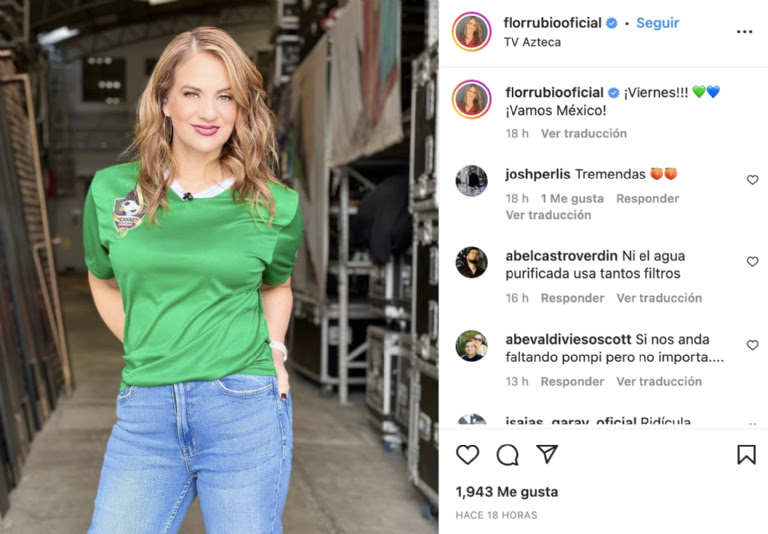 La conductora Flor Rubio se corona como la fan más bella de la Selección Mexicana | FOTO