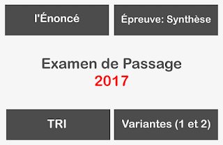 Examen de Passage TRI 2017