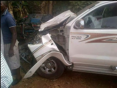 Sad News! Five dead in Imo as Hilux collides with tricycle  (PHOTOS)