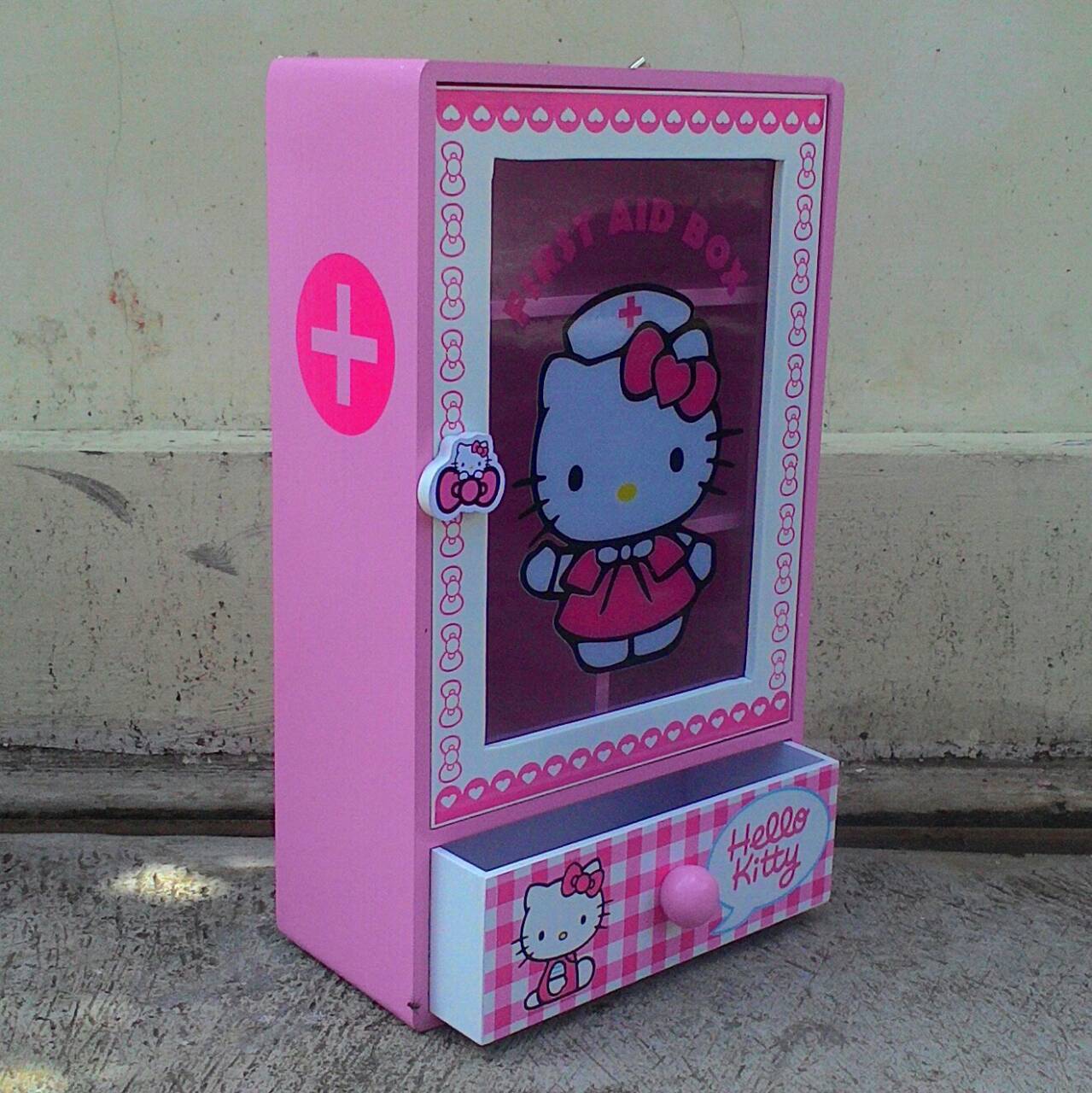 SIMPLE MEJA BELAJAR ANAK Kotak  Obat  Hello Kitty