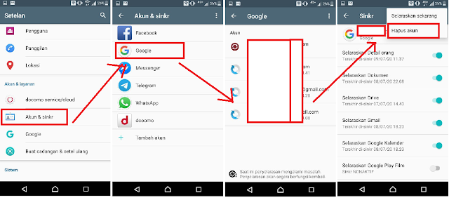 cara menghapus Gmail di Android