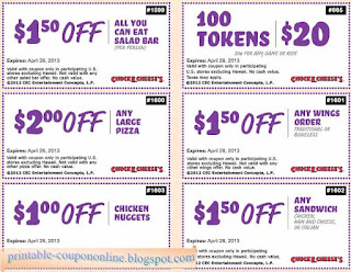 Free Printable Chuck E Cheese Coupons