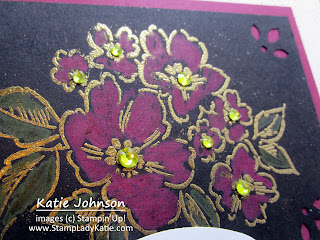 Hand-Penned Petals gold embossed on black and colored with watercolor pencils. Inspired by Norwegian Bunads